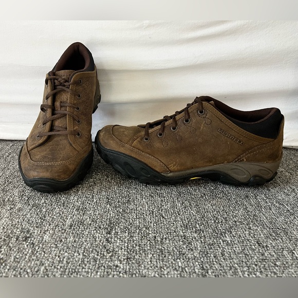 Merrell Shoes - Merrell Quartz Women’s 7 Brown Leather Hiking Shoes Vibram OrthoLite Comfort